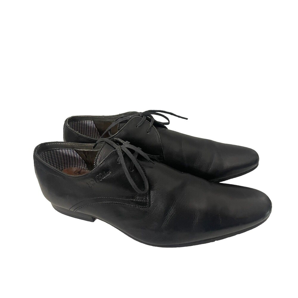 Ted Baker Haked 4 Mens Black Leather Lace Up Derbys Size US 10 FAST SHIPPING